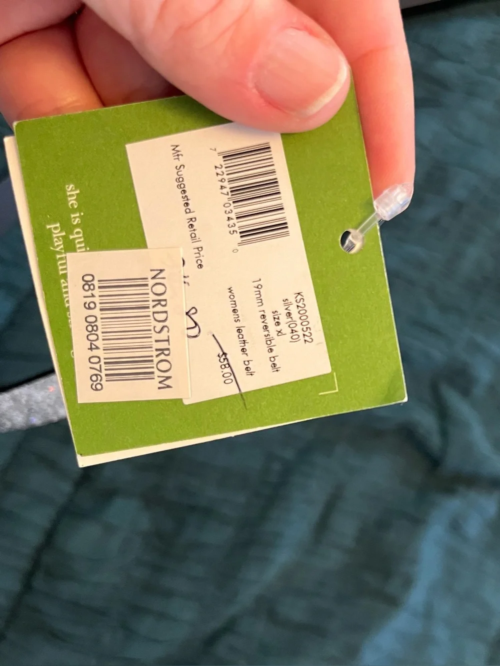 NWT kate spade glitter belt